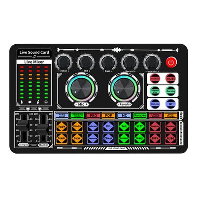 YTHYTHYTH Podcasting Voice Changer Music Multiple Effects Gaming Audio Mixer Party Singing Live Sound Card Phone Computer USB Rechargeable