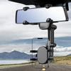 YTHYTHYTH 360 Degree Rotation Retractable Car Phone Holder Clip On Safe Driving Interior Accessory Multifunctional for Rearview Mirror view 1