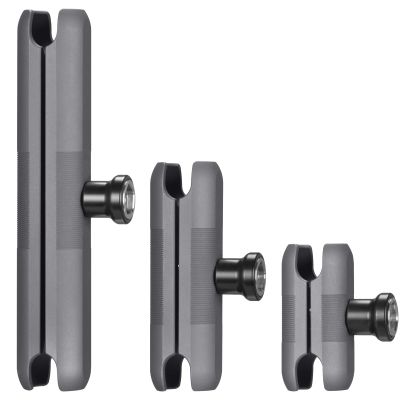 FANAUE Aluminum Anti-Theft Double Socket Arm Compatible with RAM Mount B Size 1" Ball Assembly & Motorcycle Bike Phone Holder, fits Industry All Standard 25.4mm Ball Head adapters