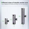 FANAUE Aluminum Anti-Theft Double Socket Arm Compatible with RAM Mount B Size 1" Ball Assembly & Motorcycle Bike Phone Holder, fits Industry All Standard 25.4mm Ball Head adapters view 2