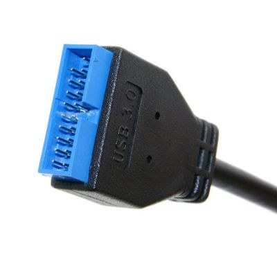 YTHYTHYTH Front Panel 20cm Transfer Black Type-E to 20 Pin Long Adapter Cable Connector Accessories Durable USB 3.1 Motherboard