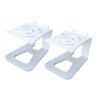 Audio Rack Home Theater Desktop Speaker Shelf Studio Bookshelf Monitor Box Bracket Speaker Base Media Cabinet (Color : White, Size : 18cm) view 1