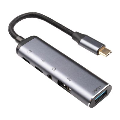 Leehitech USB C HUB, 5 in 1 Type C Multiple Port Adapter with 3.5mm Audio Output, USB 3.1, USB 2.0,100W PD for MacBook Pro, iMac, iPad Pro, iPhone 15/15 Pro, Galaxy,Chromebook,Samsung,Dell XPS