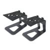Audio Rack Home Theater Desktop Speaker Shelf Studio Bookshelf Monitor Box Bracket Speaker Base Media Cabinet (Color : Black, Size : 22.5cm) view 1
