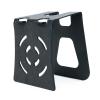 Audio Rack Home Theater Desktop Speaker Shelf Studio Bookshelf Monitor Box Bracket Speaker Base Media Cabinet (Color : Black, Size : 22.5cm) view 4