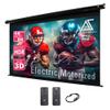 Akia Screens 125" Motorized Projector Screen 16:9, 8K/4K HD, Electric Drop Down with Remote, Ceiling or Wall Mount, AK-MOTORIZE125H2 view 1