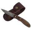 Tungyi Damascus Steel Folding Pocket Knife, 3.1 Blade with Leather Sheath, EDC Knife for Daily Outdoor Camping Hiking Tools Gifts view 1