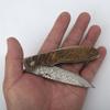 Tungyi Damascus Steel Folding Pocket Knife, 3.1 Blade with Leather Sheath, EDC Knife for Daily Outdoor Camping Hiking Tools Gifts view 2