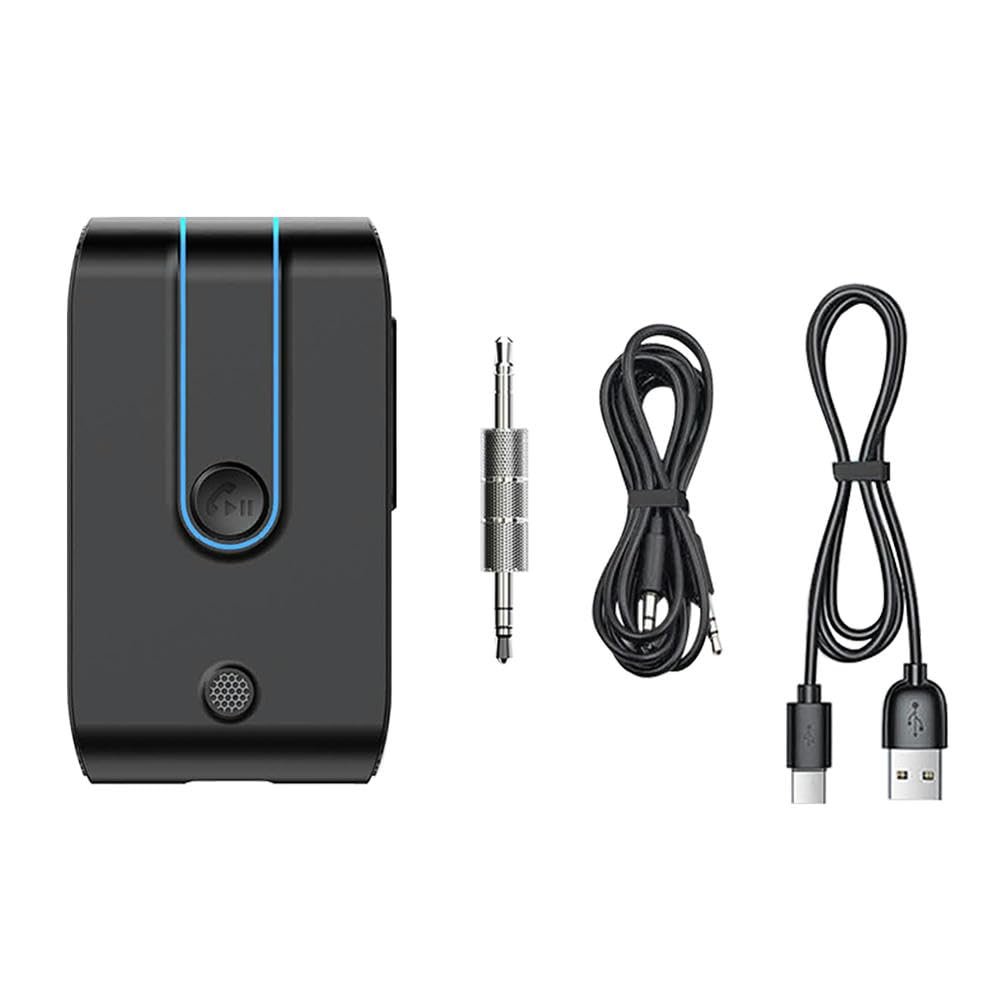YTHYTHYTH Car Accessories Plug and Play Compatible Receiver Hands Free Call Portable Audio Adapter Universal Auto Wireless Aux
