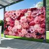 20x10ft Flower Backdrop Pink Red Rose Flowers Floral Wall Photography Background Birthday Baby Shower Wedding Party Banner Decorations Supplies Photo Booth Props view 4