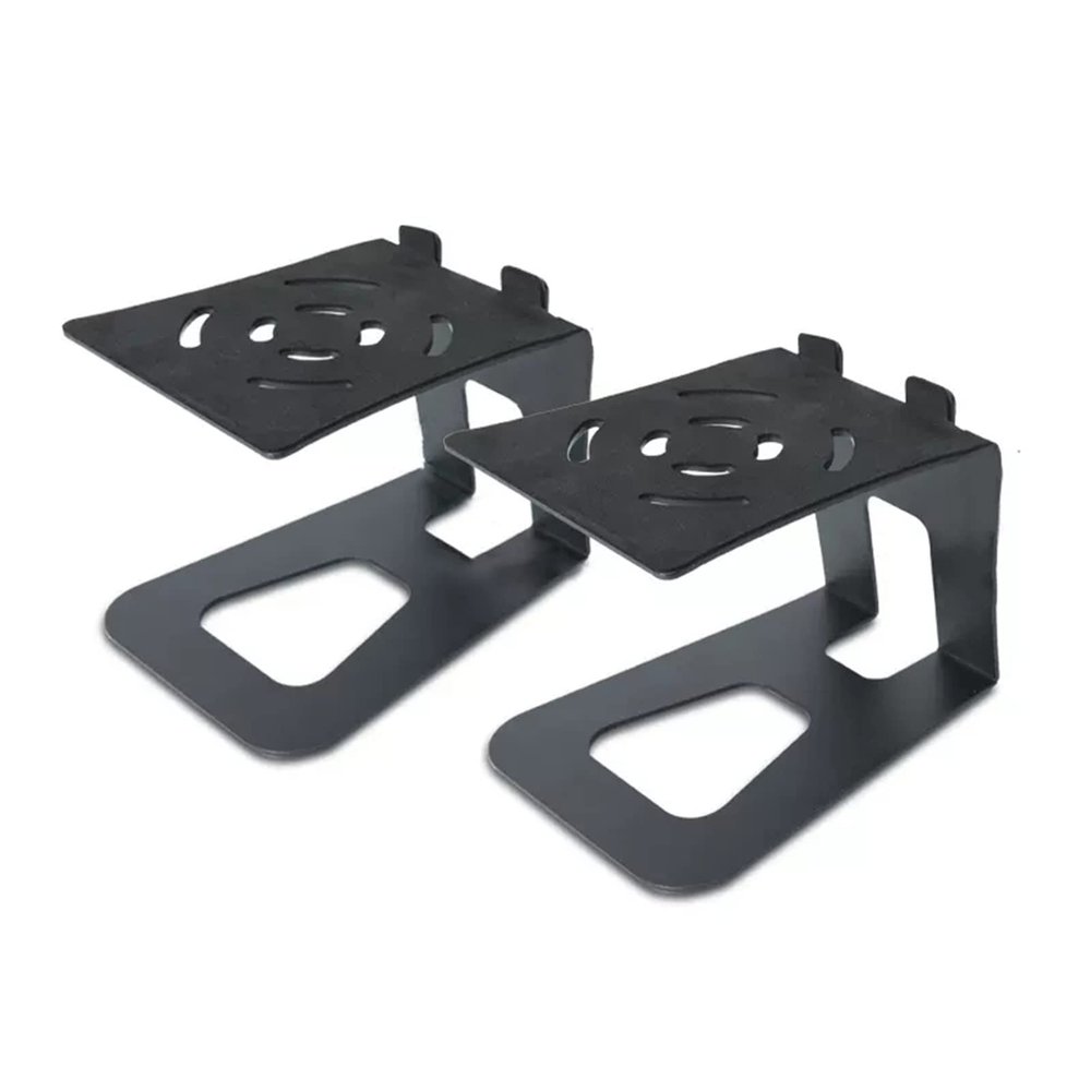 Audio Rack Home Theater Desktop Speaker Shelf Studio Bookshelf Monitor Box Bracket Speaker Base Media Cabinet (Color : Black, Size : 18cm)
