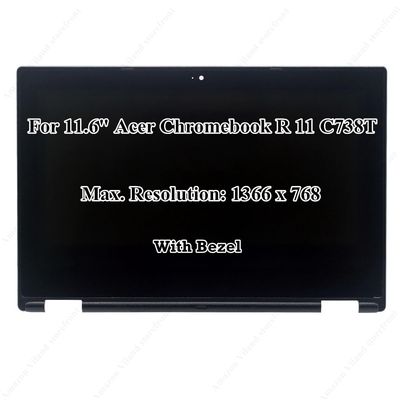 11.6" Replacement for Acer Chromebook R11 C738T HD 1366x768 LCD Display Touch Screen Digitizer Assembly with Frame Panel