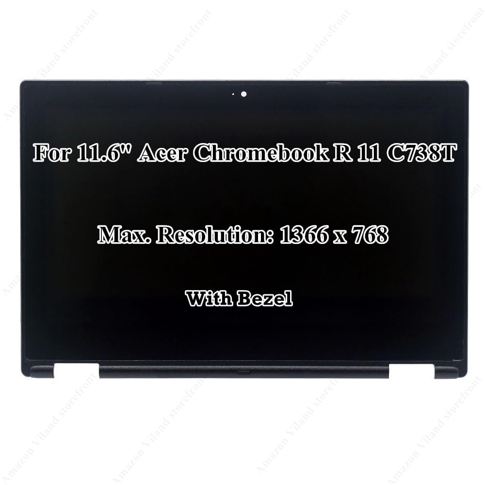 11.6" Replacement for Acer Chromebook R11 C738T HD 1366x768 LCD Display Touch Screen Digitizer Assembly with Frame Panel