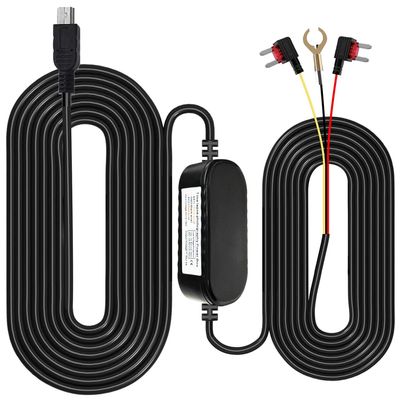 Gebildet Mini USB Port Dash Cam Hardwire Kit for 24H Parking Monitor/Time-Lapse Recording Converts 12V-24V to 5V/2.5A Car Dash Camera Charger Low Voltage Protection, 320cm Cable Kit