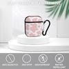 Cute Pink Strawberry Cow Print Protective Silicone Case with Keychain for Apple Airpod 1 & 2 view 3