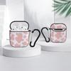 Cute Pink Strawberry Cow Print Protective Silicone Case with Keychain for Apple Airpod 1 & 2 view 4