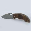 Tungyi Damascus Steel Folding Pocket Knife, 2.9 Blade with Leather Sheath, Small Knife Perfect for Any Occasion, Birthday, Anniversary, Wedding, Gift view 3