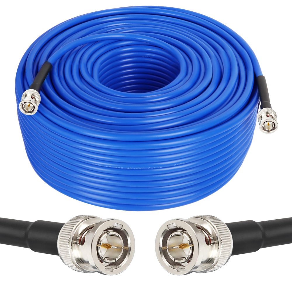 XRDS -RF 12G SDI Cable 250FT, SDI Video Cables 3G/6G/12G 75ohm BNC Male Cable Supports HD-SDI/3G/6G-SDI/4K/8K for Video Security Camera Converter