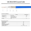 XRDS -RF 12G SDI Cable 250FT, SDI Video Cables 3G/6G/12G 75ohm BNC Male Cable Supports HD-SDI/3G/6G-SDI/4K/8K for Video Security Camera Converter view 4