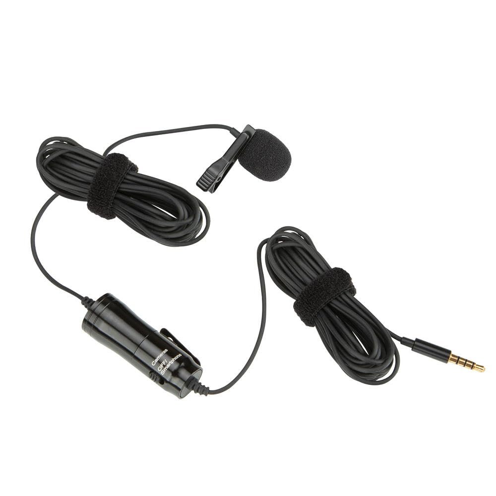 YTHYTHYTH Clip On Phone Camcorder Microphone Noise Reduction 3.5mm Jack Hands Free for DSLR Camera Live Broadcast Interview