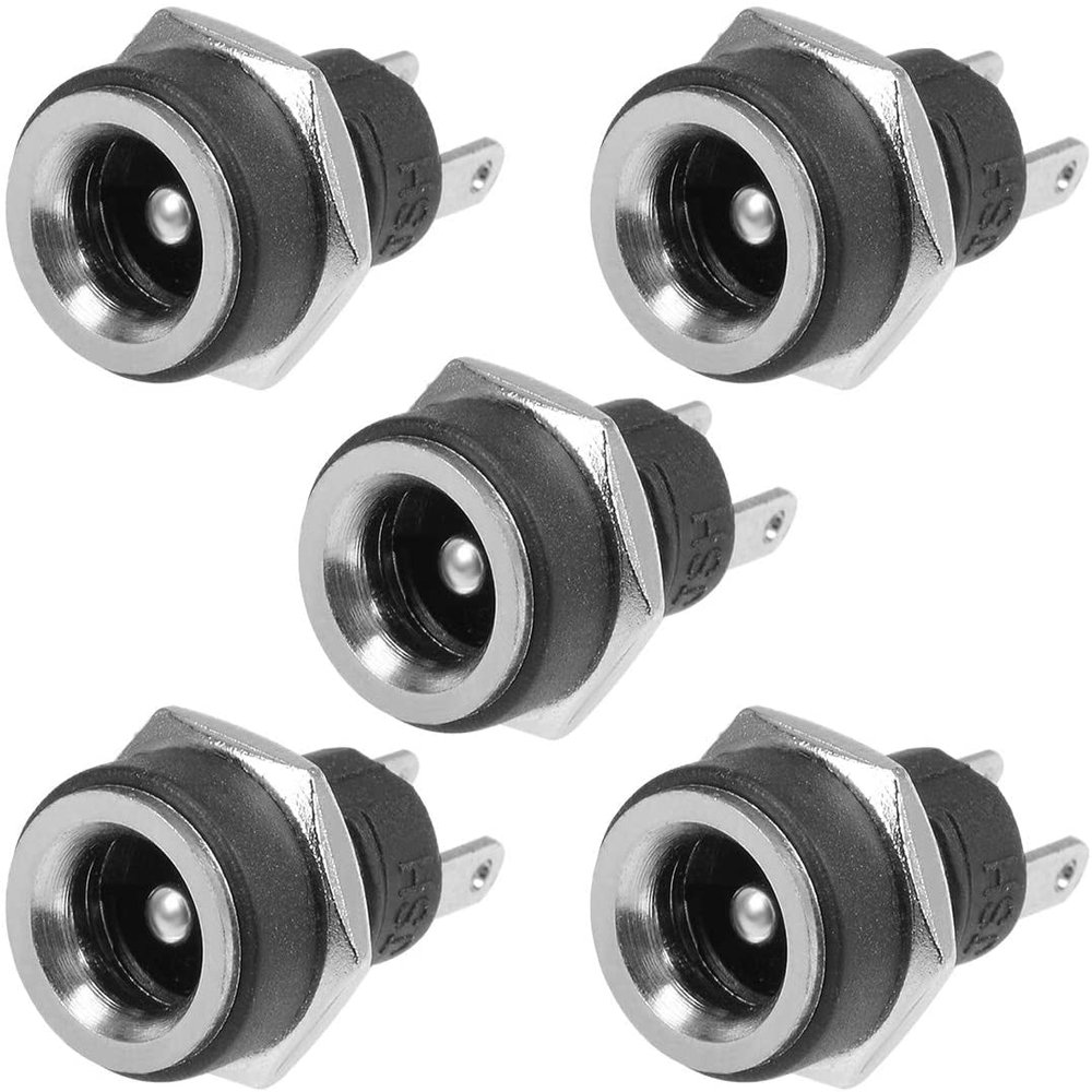 XYWHPGV 2.1mm x 5.5mm DC Power Jack Female DC Socket 30V Panel Mount 5pcs(0d7b1 93f9b e1538 03235 b2617 10f91