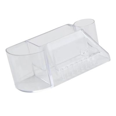 ANGGREK Transparent Nail Drill Holder Box with Large Capacity Storage Rack, Compact Design, and Special Compartments for Home and Professional Use