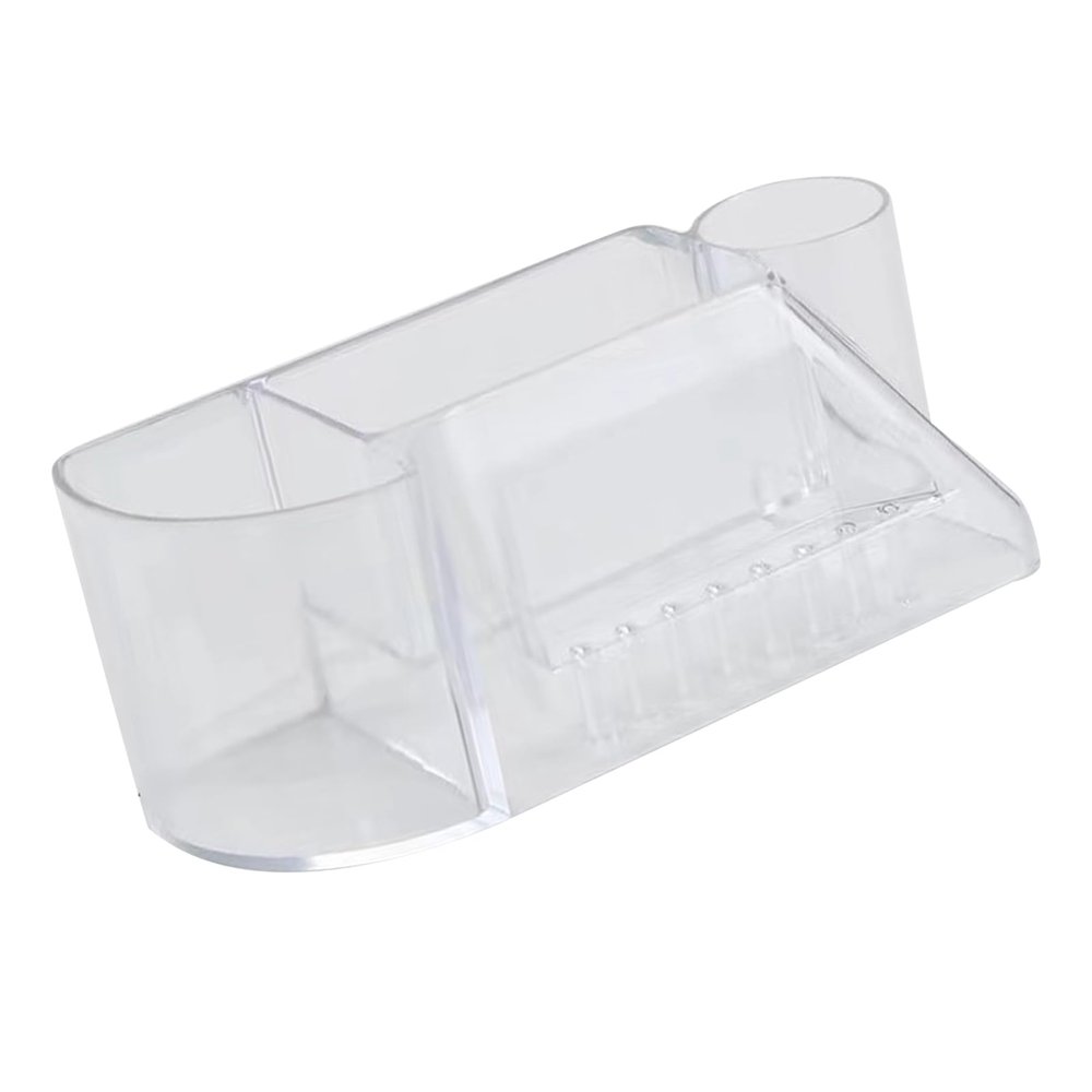 ANGGREK Transparent Nail Drill Holder Box with Large Capacity Storage Rack, Compact Design, and Special Compartments for Home and Professional Use