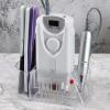 ANGGREK Transparent Nail Drill Holder Box with Large Capacity Storage Rack, Compact Design, and Special Compartments for Home and Professional Use view 2
