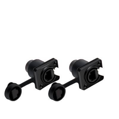 10Pcs/lot RJ45 Female Panel Mount Straight/Right Angle 8P8C RJ45 Ethernet Plug Jack Socket (Color : A1016-A)