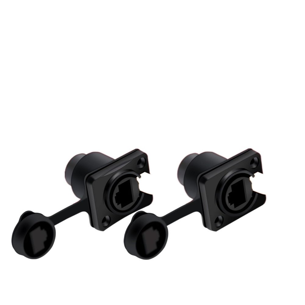 10Pcs/lot RJ45 Female Panel Mount Straight/Right Angle 8P8C RJ45 Ethernet Plug Jack Socket (Color : A1016-A)
