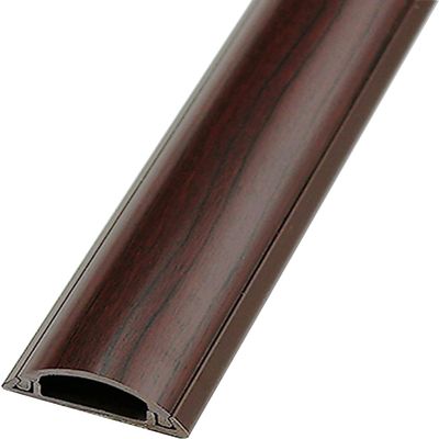 RAKKYO Cable Track for Wood Floor Wall, Brown Wide Long Self Adhesive PVC Chandelier Computer Screen Cord Organizer, Classrooms Warehouses (Color : Length 90cm(35"), Size : #2)