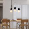 SteFik Modern Minimalist Dining Room Chandelier,Black Spherical Glass Lampshade Pendant Light,Bedroom Bedside Art Decorative Lamp,Hanging Lamp,Pendant view 3