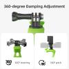 TELESIN Camera 360 Strap Mount Flexible Wrap Band Bike Motorcycle Handlebar Tube Roll Bar Stick Pole Ski Holder Accessories for GoPro Hero 13 12 11 Insta360 X5 DJI Osmo Nano Action 5 6 Pocket 3 AKASO view 3