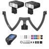Godox MF12-K2 2PCS Macro Flash, MF12-K2 2.4G 12W TTL Macro Flash Mini Speedlite 2-Light Kit with Xproii-N for Nikon Camera for Macro Photography view 1