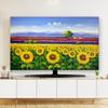 TV Cover TV Dust Cover Cloth Indoor Printing Art Decoration Cover 32-80 Inches Indoor Screen Dustproof Protect Soft LCD,LED Universal Hanging Desktop Curved Monitor Protector Cover for Living Room view 1