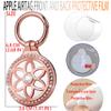 Airtag Holder,AirTag Sleeve,Airtag Keychain Case,Apple AirTag Tracker,AirTag Key Ring,AirTag Protective Case,Airtag Keychain,Metal Jewelry Badge AirTag Case for Kids Boys Women (1 Necklace Rose) view 3