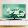 TV Cover TV Dust Cover Cloth Indoor Printing Art Decoration Cover 32-80 Inches Indoor Screen Dustproof Protect Soft LCD,LED Universal Hanging Desktop Curved Monitor Protector Cover for Living Room view 1