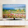 TV Cover TV Dust Cover Cloth Indoor Printing Art Decoration Cover 32-80 Inches Indoor Screen Dustproof Protect Soft LCD,LED Universal Hanging Desktop Curved Monitor Protector Cover for Living Room view 1