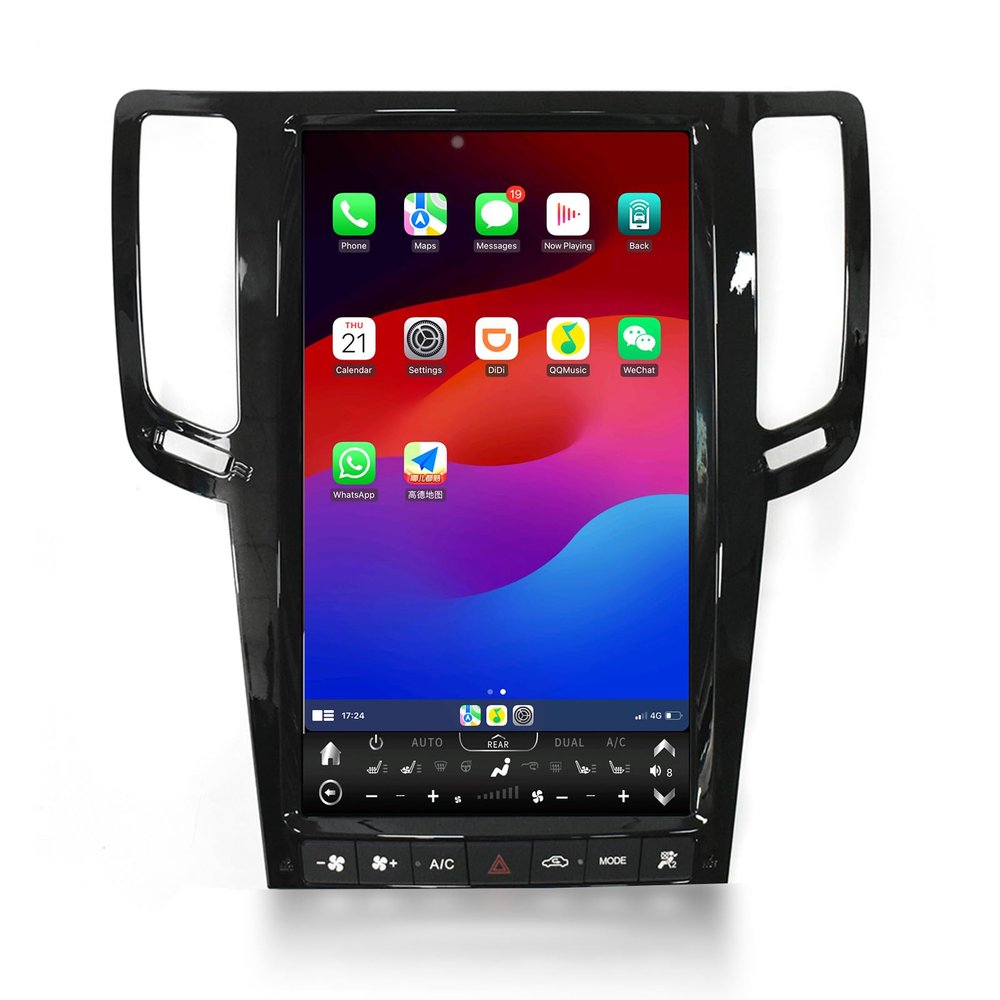 aoonav 13.6 Inch Android 12 Car Stereo Radio for Infiniti G25 G37 G35 Q40 Q60 2007-2015 Multimedia Player GPS Navigation Carplay Android Auto WiFi 1080P Stereo Replacement Head Unit (Black 128GB)