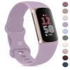 AK Sport Band Compatible with Fitbit Charge 6 Bands / Fitbit Charge 5 Bands Women Men, Classic Soft Replacement Straps Wristbands for Fitbit Charge 6 / 5 Advanced Fitness & Health Tracker (Light view 1