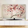 TV Cover TV Dust Cover Cloth Indoor Printing Art Decoration Cover 32-80 Inches Indoor Screen Dustproof Protect Soft LCD,LED Universal Hanging Desktop Curved Monitor Protector Cover for Living Room view 1
