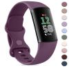 AK Sport Band Compatible with Fitbit Charge 6 Bands/Fitbit Charge 5 Bands Women Men, Classic Soft Replacement Straps Wristbands for Fitbit Charge 6/5 Advanced Fitness & Health Tracker (Purple,Large) view 1