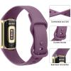 AK Sport Band Compatible with Fitbit Charge 6 Bands/Fitbit Charge 5 Bands Women Men, Classic Soft Replacement Straps Wristbands for Fitbit Charge 6/5 Advanced Fitness & Health Tracker (Purple,Large) view 3