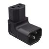 cablecc IEC Male C14 to Down Right Angled 90 Degree IEC Female C13 Power Extension Adapter AC Converter view 1