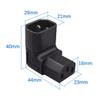cablecc IEC Male C14 to Down Right Angled 90 Degree IEC Female C13 Power Extension Adapter AC Converter view 2