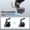SIRUI Top Handle with 3/8"-16 Locating Pins Mount for ARRI, Camera Cage Silicone Top Handgrip with Cold Shoe with Safety Pins, 1/4" and 3/8" Threads for Microphone, LED Light, Monitor, SC-THA view 2