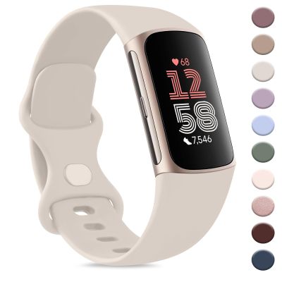 AK Sport Band Compatible with Fitbit Charge 6 Bands / Fitbit Charge 5 Bands Women Men, Classic Soft Replacement Straps Wristbands for Fitbit Charge 6 / 5 Advanced Fitness & Health Tracker