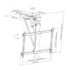 THEGA TV Ceiling Mount Bracket - Motorized Ceiling TV Mount, TV Wall Brackets and Tilt Mount Brackets Fits 32-75 Inch TVs, 90 Left/Right Rotation Electric TV Lift, Electric Ceiling TV Mount view 2