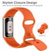 AK Sport Band Compatible with Fitbit Charge 6 Bands/Fitbit Charge 5 Bands Women Men, Classic Soft Replacement Straps Wristbands for Fitbit Charge 6/5 Advanced Fitness & Health Tracker (Orange,Small) view 4
