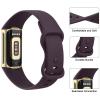 AK Sport Band Compatible with Fitbit Charge 6 Bands / Fitbit Charge 5 Bands Women Men, Classic Soft Replacement Straps Wristbands for Fitbit Charge 6 / 5 Advanced Fitness & Health Tracker (Dark view 3